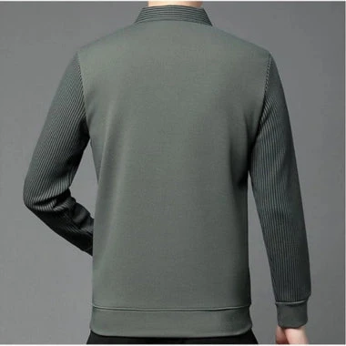 Back view of the premium V-neck polo shirt