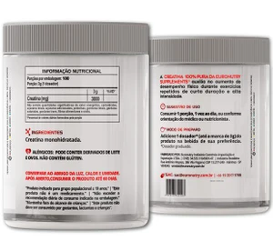 Creatina Powder 100% Pura - 300g - Euronutry