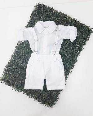 2203032CONJUNTO OXFORD CAMISA  SUSPENSÓRIO BRANCO BELA FASE