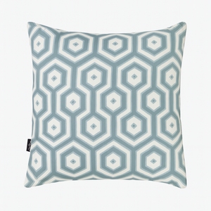 CAPA DE ALMOFADA JACQUARD 43 X 43 - HEXA AZUL