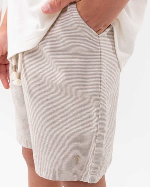 BERMUDA EM SARJA LISTRADA HUNTER ONDA MARINHA BEGE - 1233095