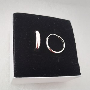 Brinco Argolinha Redonda Lisa 2cm Prata 925