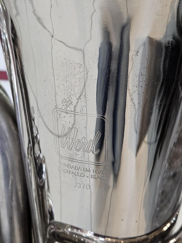 Tuba Weril J370 3/4 em sib - 3 pistos - usado