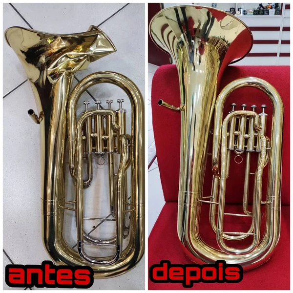 Reforma Geral com banho em trompete, tuba, trombone, bombardino, trompa, flugelhorn, cornet e outros
