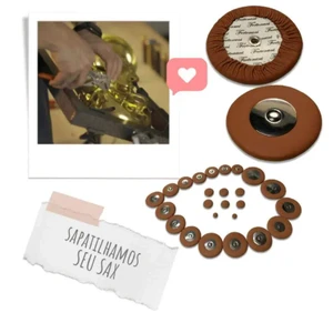 Sapatilhamento Saxofone SP | Sapatilhas Premium Couro | FÁ-SOL-LÁ