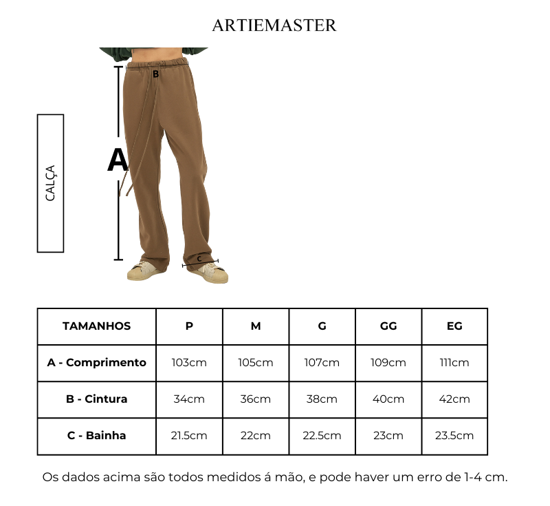 Tabela de medidas