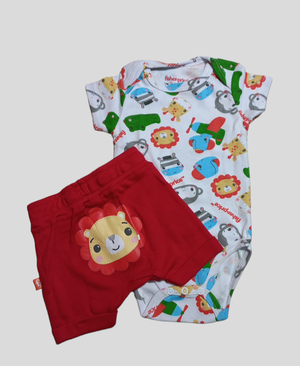 CONJUNTO BODY FISHER PRICE SAFARI