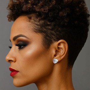 Brinco Coleção Leopardo Zircônia Verde Prata