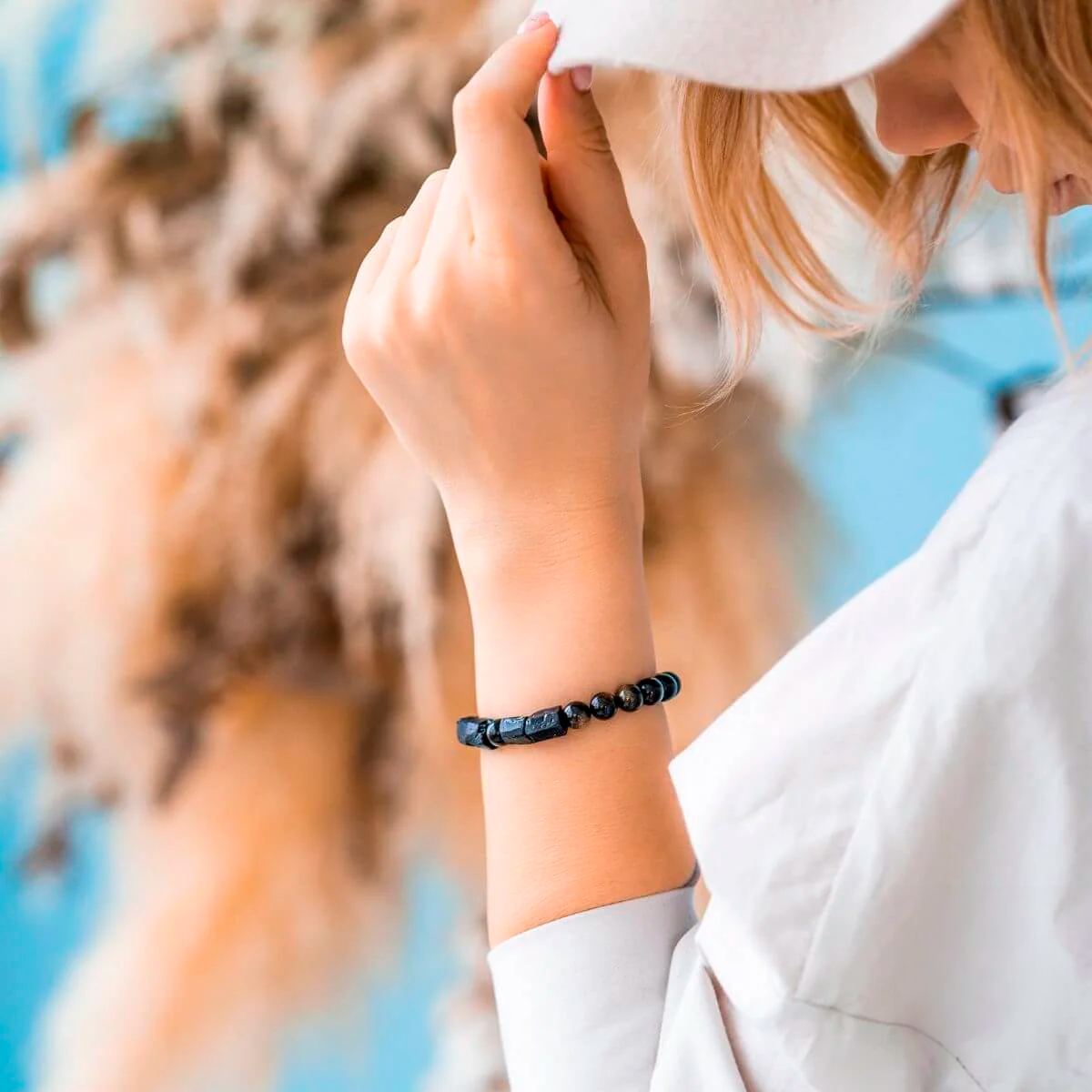 green crystal bracelet