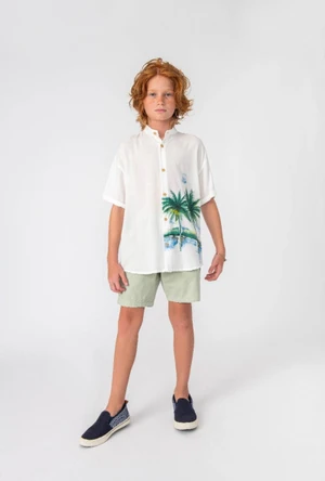 5177F BERMUDA SARJA RICCO FUN COR-VERDE 