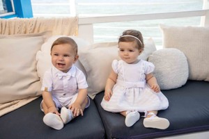 CONJUNTO VERÃO COM SUSPENSÓRIO BATIZADO BRANCO PARAISO - 15439