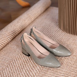 Sapato de Salto em Couro | Conforto Plus | Laís