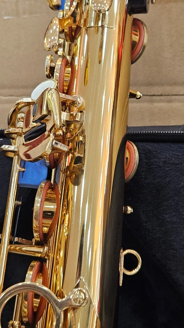 Sax Tenor Schieffer Novo Dourado Laqueado + NF e Garantia