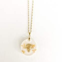 Colar Mãe de Menina Laranja - Peça Única