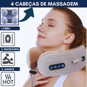 Almofada para Viagem Multifuncional com Massageador - Sleep Free
