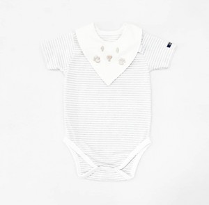BODY MEIA MANGA COM BANDANA PARAÍSO CREME BABY 9884 
