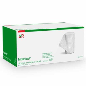 Mollelast - Bandagem de Fixação Elástica - 4 cm x 4 m - Lohmann & Rauscher
