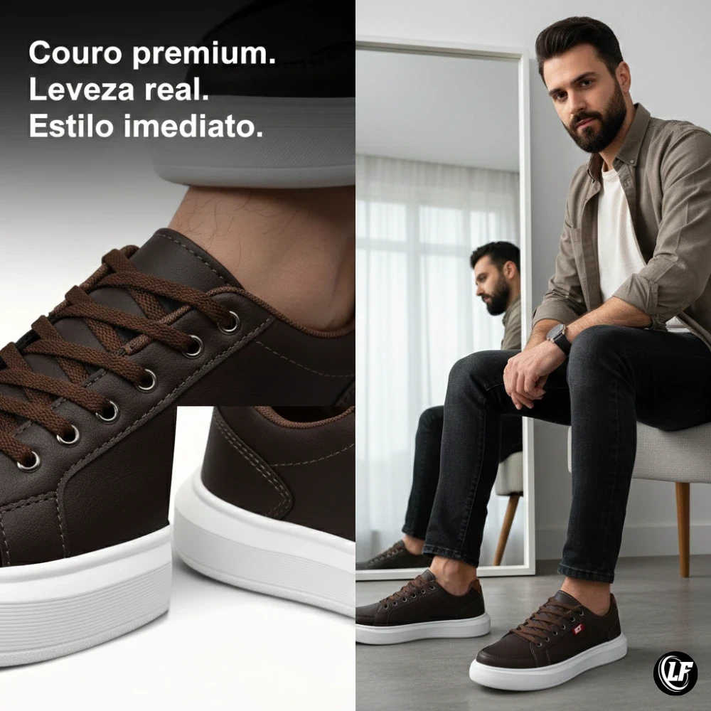 T&ecirc;nis Casual Masculino Liverpool Ferr Marrom