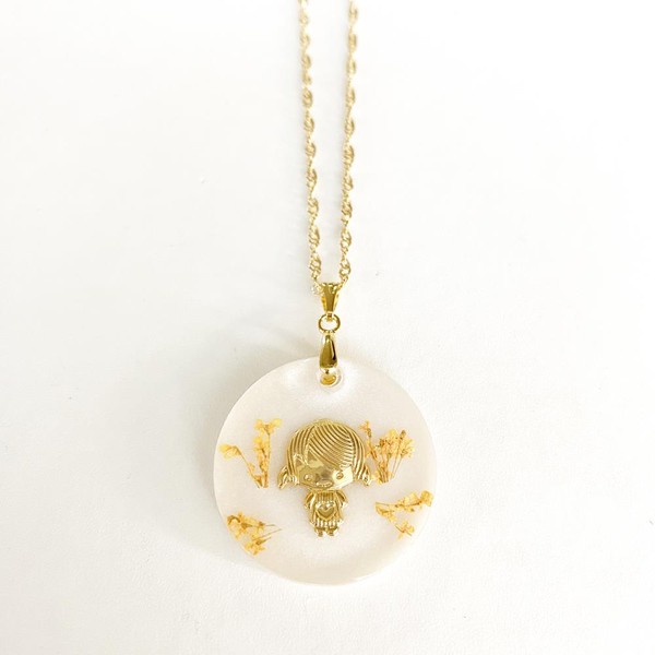 Colar Mãe de Menina Laranja - Peça Única