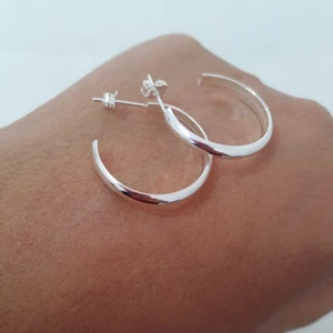 Brinco Argolinha Lisa 2,5cm Prata 925