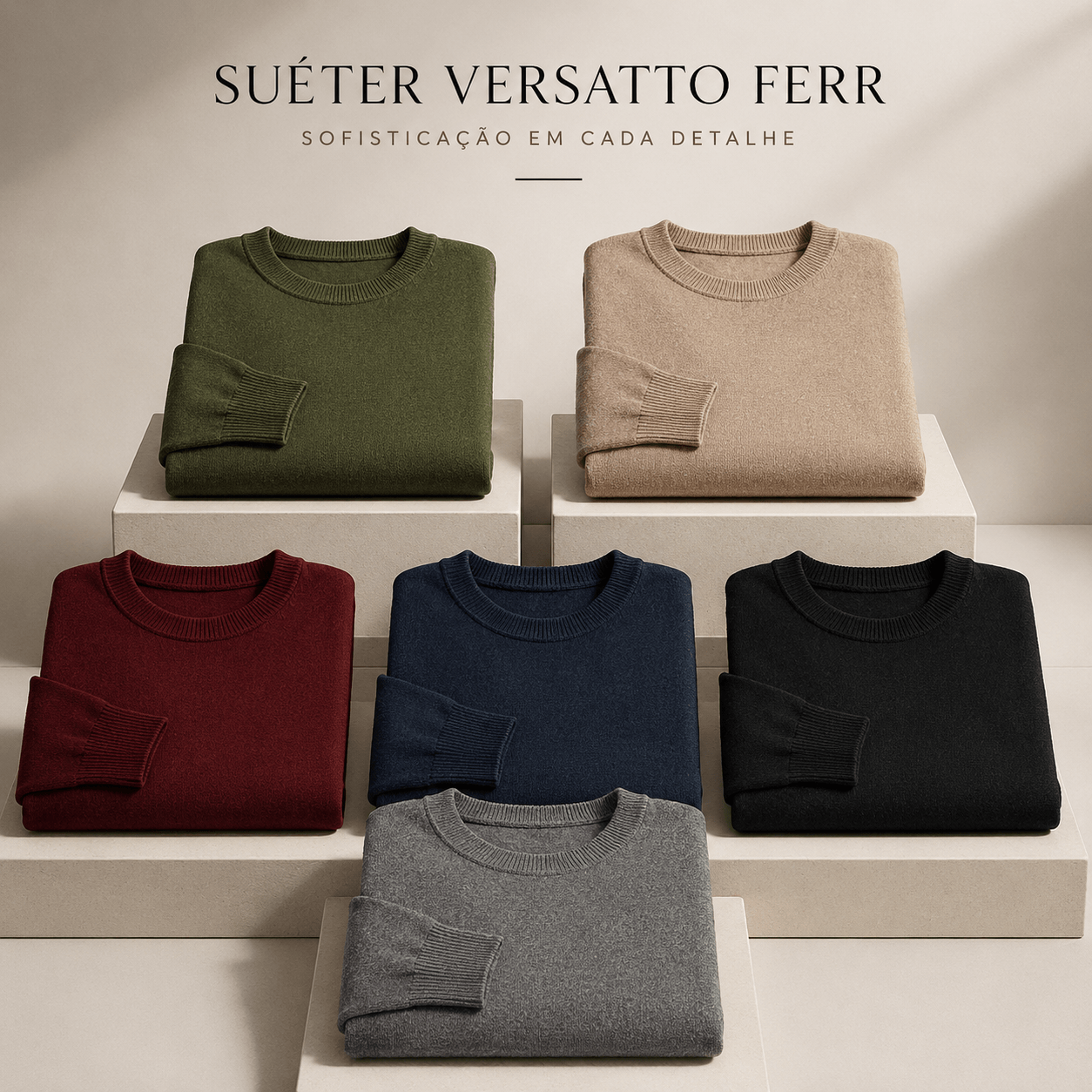 Su&eacute;ter Masculino Versatto Ferr dispon&iacute;vel em diversas cores para compor looks casuais e elegantes.