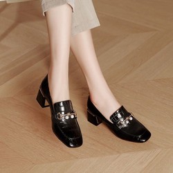 Sapato de Salto em Croco e Couro Macio | Dara