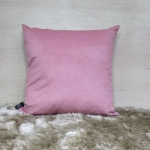 CAPA DE ALMOFADA SUEDE LISO 43 x 43 - ROSA