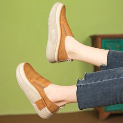 Sapato Mocassim Ortopédico Antiderrapante em Couro | Deisy