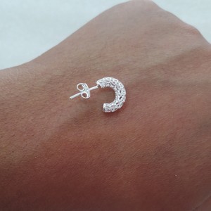 Brinco Coração PP Vazado Prata