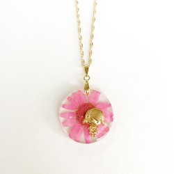 Colar Mãe de Menina Rosa - Peça Única