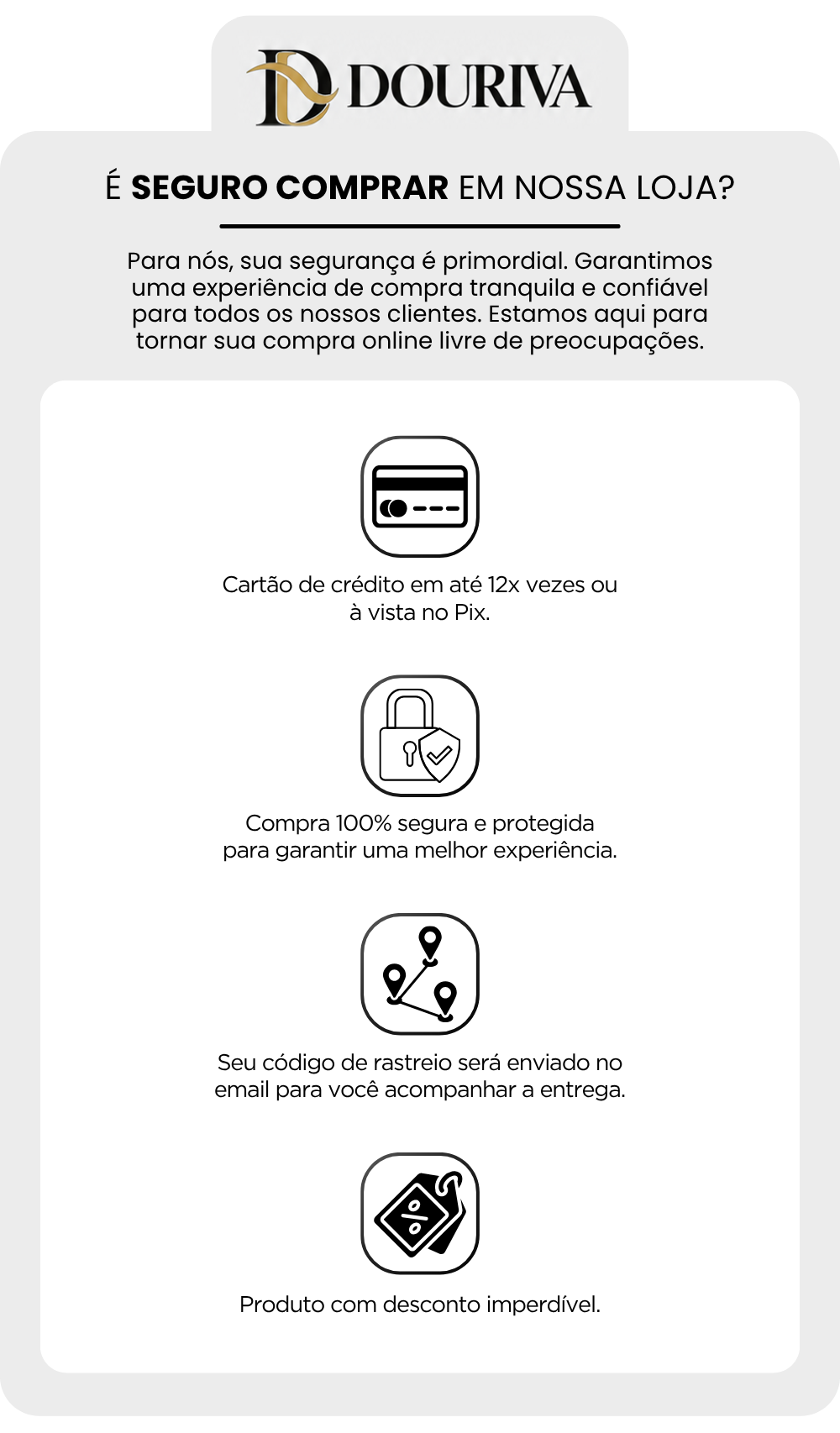Douriva &mdash; pagamentos, seguran&ccedil;a e acompanhamento da entrega