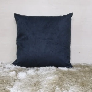CAPA DE ALMOFADA SUEDE AMASSADO 43 x 43 - PRETO