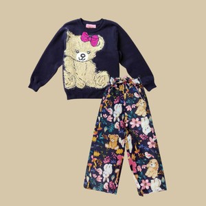 CONJUNTO BLUSA TRICOT URSINHO PELUDINHO E CALÇA BICHINHOS FLORES 21103
