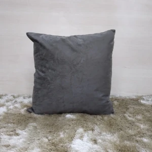 CAPA DE ALMOFADA SUEDE AMASSADO 43 x 43 - MARROM