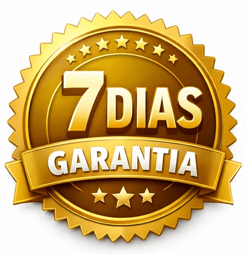 selo garantia 7 dias camiseta modeladora masculina