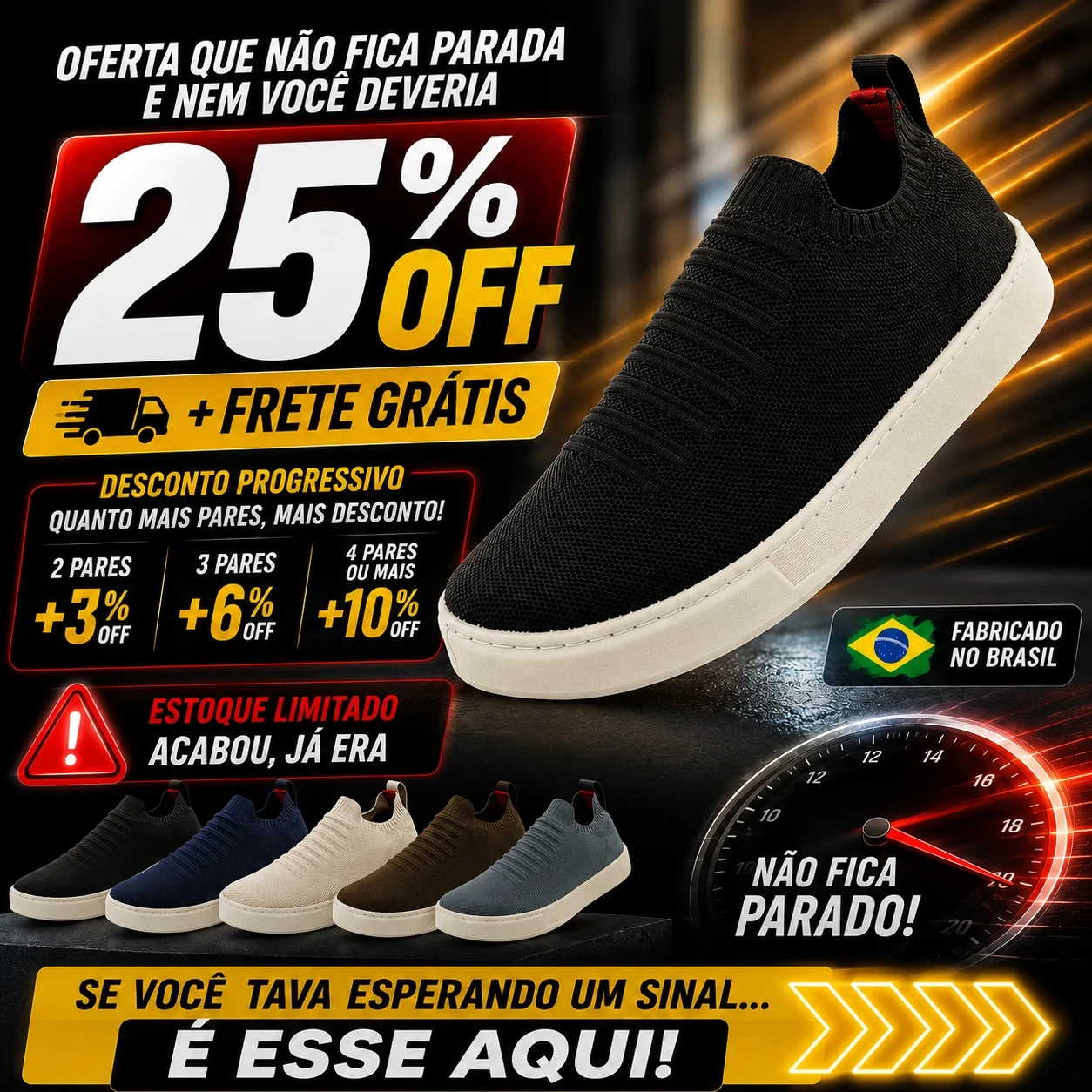 T&ecirc;nis casual masculino Ferr dispon&iacute;vel nas cores preto azul off white terracota cinza caf&eacute;