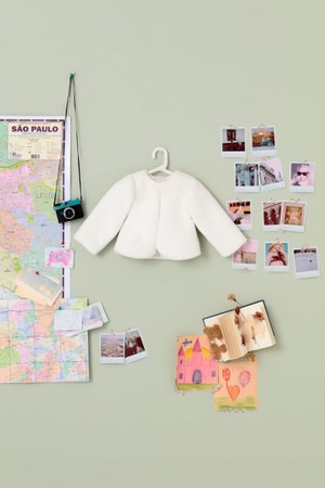 BOLERO DE PELOS OFF WHITE  INVERNO FOX CUTE BABY - 22002