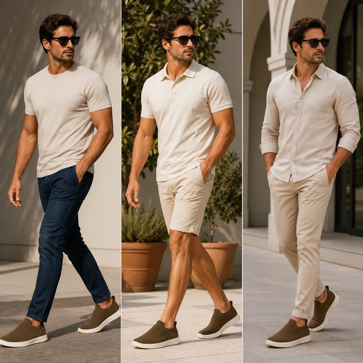 Homem usando t&ecirc;nis casual masculino Ferr confort&aacute;vel para trabalho e passeio