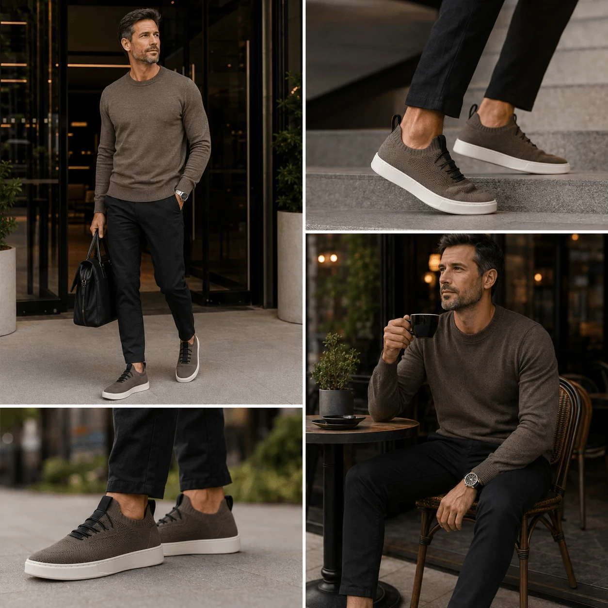 T&ecirc;nis masculino confort&aacute;vel Shore Knit Ferr ideal para caminhar, trabalhar e usar o dia inteiro