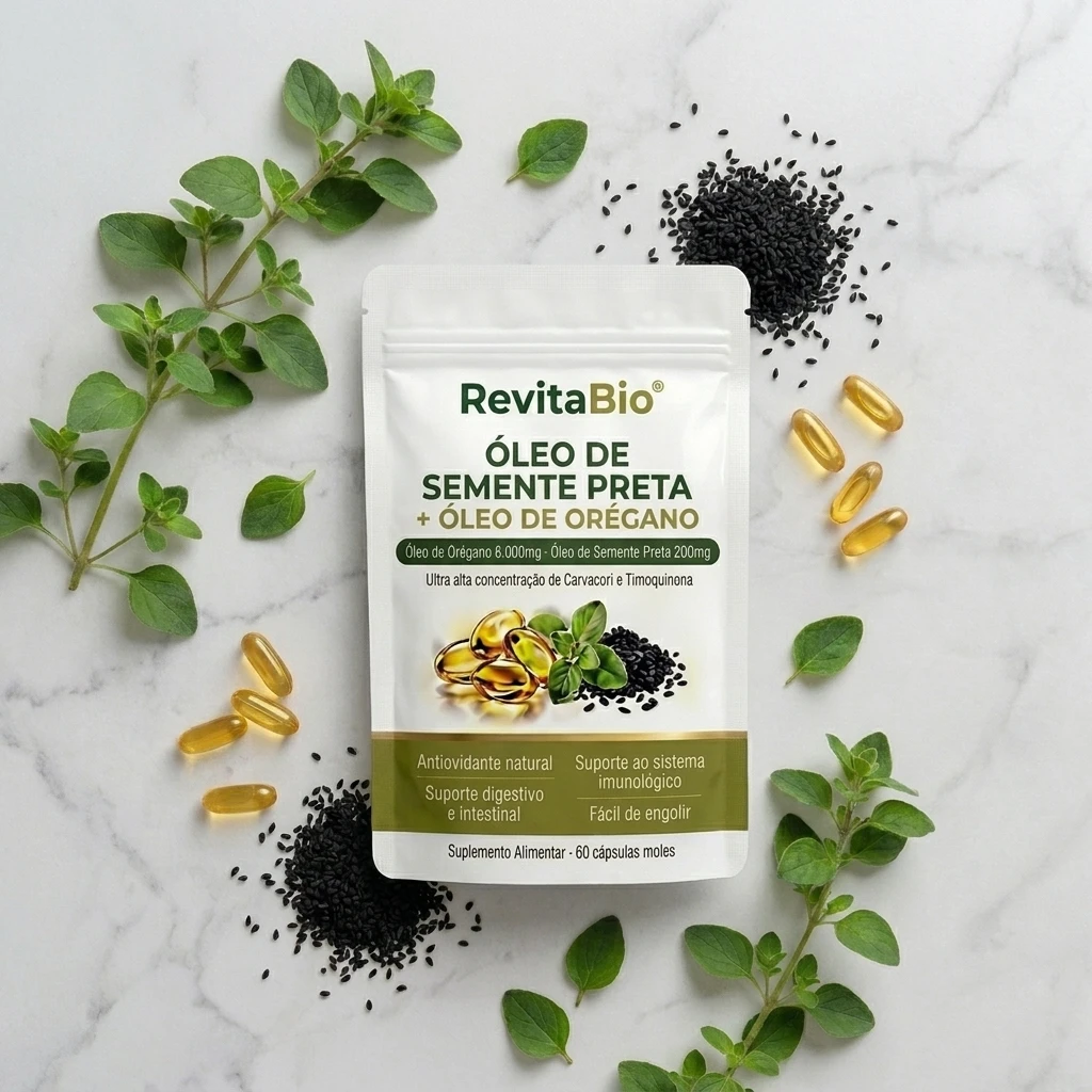 RevitaBio &Oacute;leo de Semente Preta + Or&eacute;gano