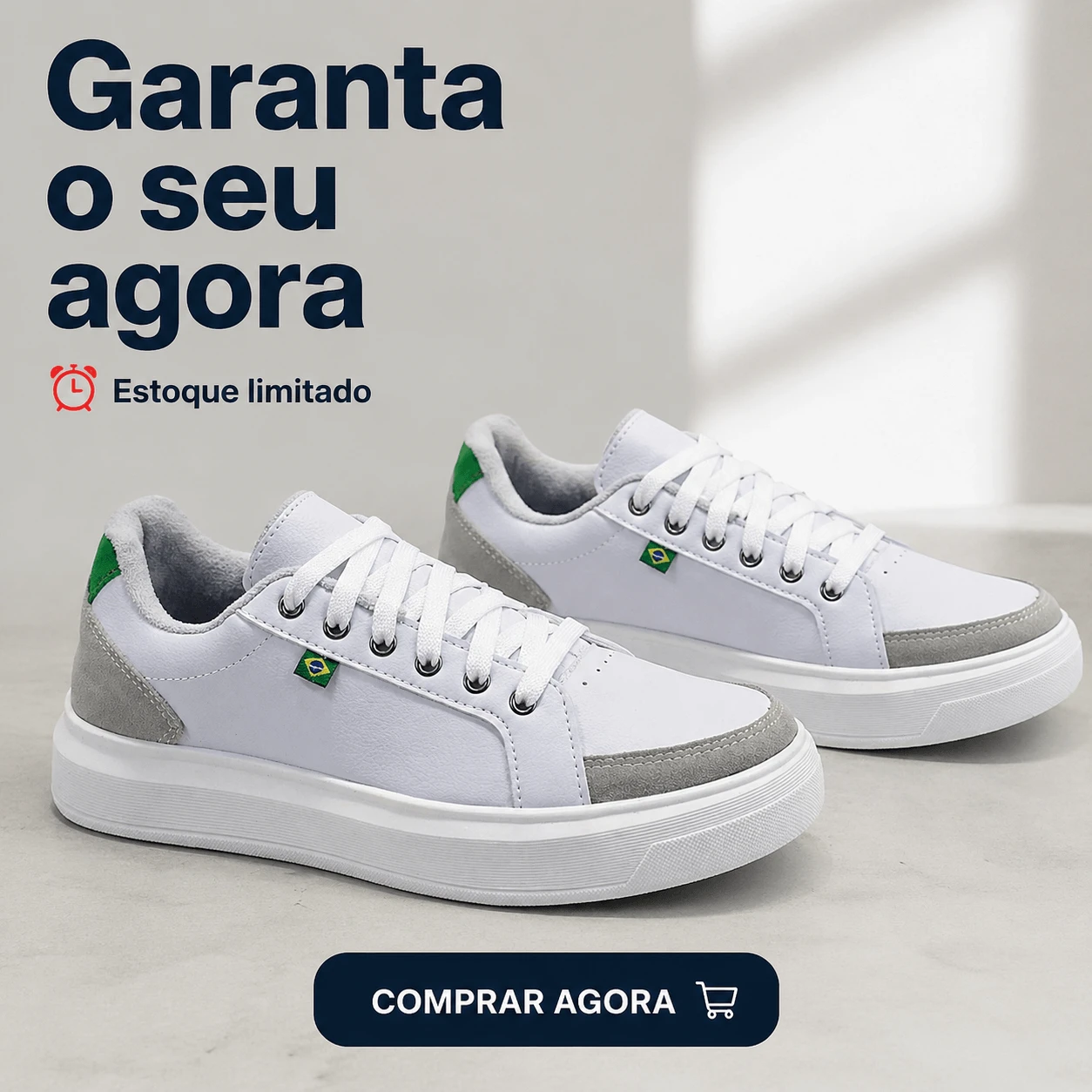 comprar tenis casual masculino branco envio rapido brasil