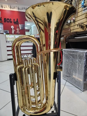 Tuba BM 3/4 em sib - 3 pistos - usado
