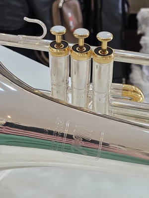 (Sib) Trombone Weril F670 Sib Seminovo Prata com detalhes ouro