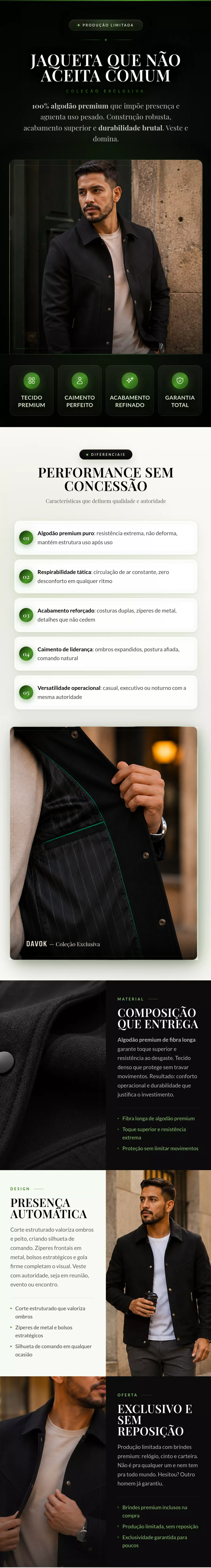 Jaqueta Masculina Venturo em 100% Algodão Premium (Estilo Soberano!) +BRINDE: Relógio, Cinto e Carteira