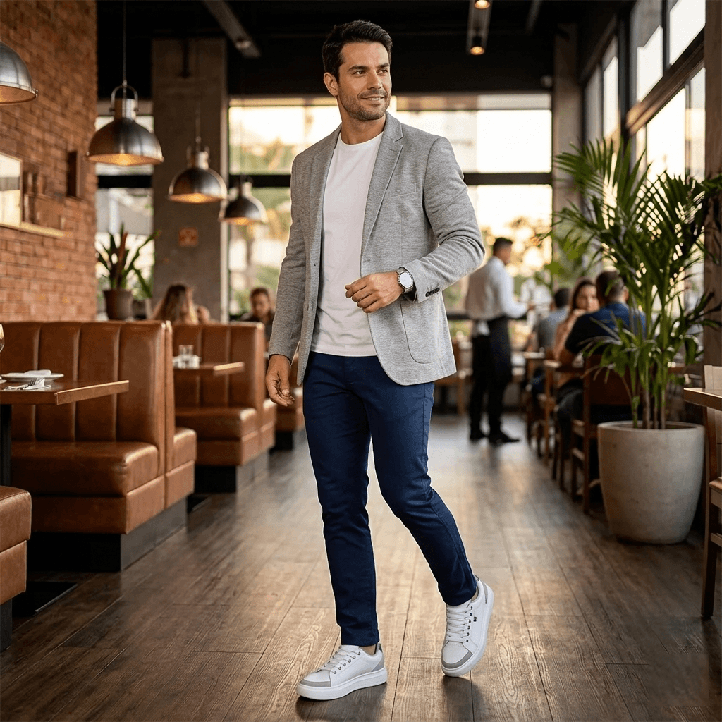 tenis casual masculino elegante para trabalho e eventos sociais