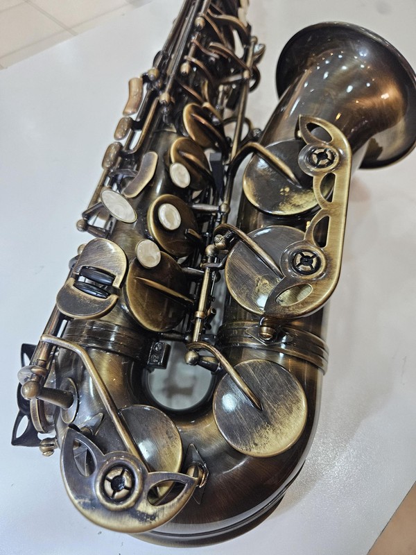 Sax Alto Dolphin envelhecido + Garantia FÁ-SOL-LÁ