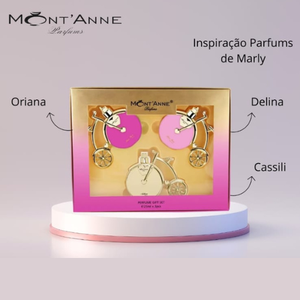 Conjunto Miniaturas 3 Mont'anne Parfums - Miss You Luxe + Miss You Glamour + Adieu Luxe - 25 ml