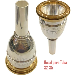 Bocal Tuba JC Custom Ultra Prata/Ouro (32-35)!