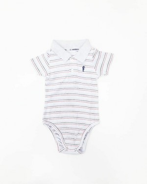 BODY POLO  SUEDINE LISTRADO MARINHO  ONDA MARINHA - O1004 