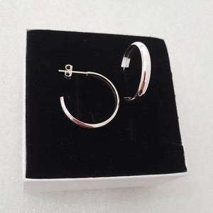 Brinco Argolinha Lisa 2,5cm Prata 925